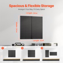 VEVOR 2x Werkzeugwand Lochwand Werkzeuglochwand Stecktafel Wandorganizer 61x30cm