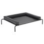 VEVOR Elevated Dog Bed for Large Dogs, Portable Raised Dog Cot with Washable Pillow, Indoor & Outdoor Pet Cooling Raised Hammock Bed with Steel Metal Frame and Breathable Teslin Mesh, XL, Gray