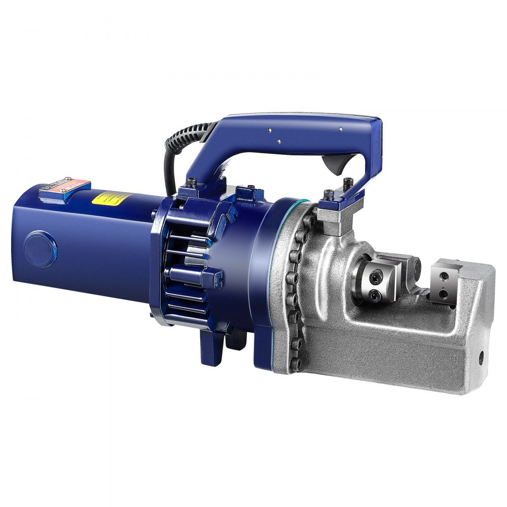 VEVOR Elektrischer hydraulischer Bolzenschneider, 1700-W-Bewehrungsschneider, schneidet bis zu 5-25 mm Bewehrungsstahl in 4 Sekunden, Bewehrungsstahlschneider mit Werkzeugkoffer-Ölkanne, Schwarz-Blau