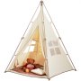 VEVOR Spielzelt Kinder Tipi-Zelt Faltbares Kleinkindzelt 128x125x175cm Spielhaus