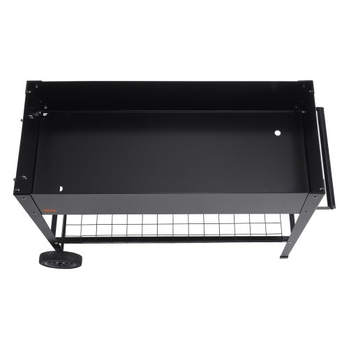 VEVOR Hochbeet mit Rdern Pflanzkbel Blumenkasten Garten Pflanzkasten  Terrassen Gemsebeet Gartenbeet Pflanzbeet Schwarz 110x49,5x80cm verzinktem  Stahl ideal fr den Anbau von Gemse Obst Krutern | VEVOR DE