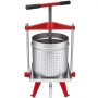 VEVOR Manuelle Beerenpresse 15 L aus Edelstahl, Weinpresse und Obstpresse für Äpfel, Weintrauben, Orangen und Gemüse, Apfelpresse mit 2 Filterbeuteln, 40 x 32 x 61 cm Fruchtpresse Saftpresse