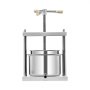 VEVOR Fruit Wine Press, Fruit Mill (5 L) with 2 Stainless Steel Barrels, Manual Juicer for Winemaking, Apple Cider Press, Grape Press, Olive Oil Press with Triangular Handle for Kitchen