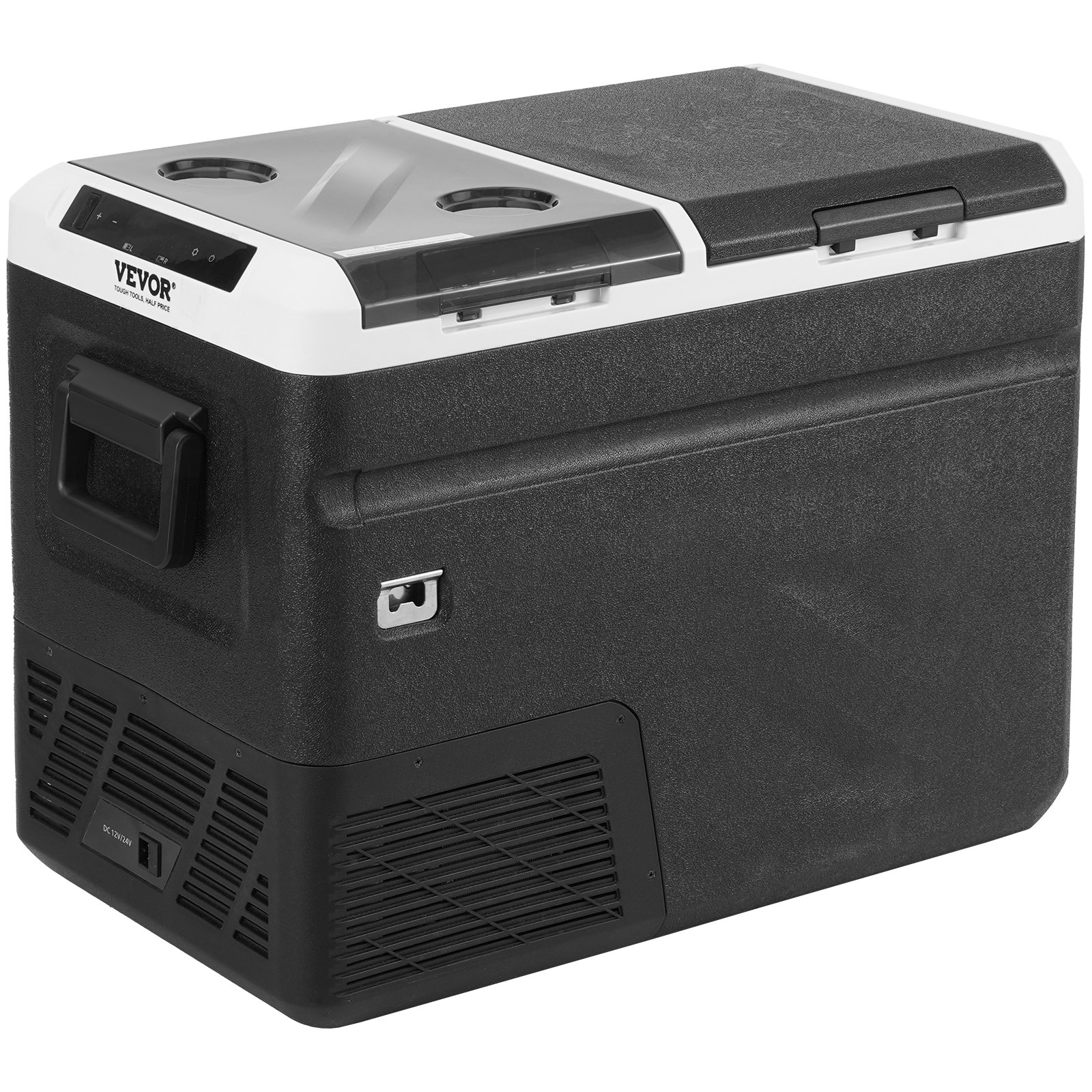 VEVOR tragbarer 36 L Autokühlschrank mit Eisherstellungsfunktion12 V & Einzelzone, einstellbar -20 °C bis 20 °C, Kompressorkühler für Camping, Auto, Wohnmobil