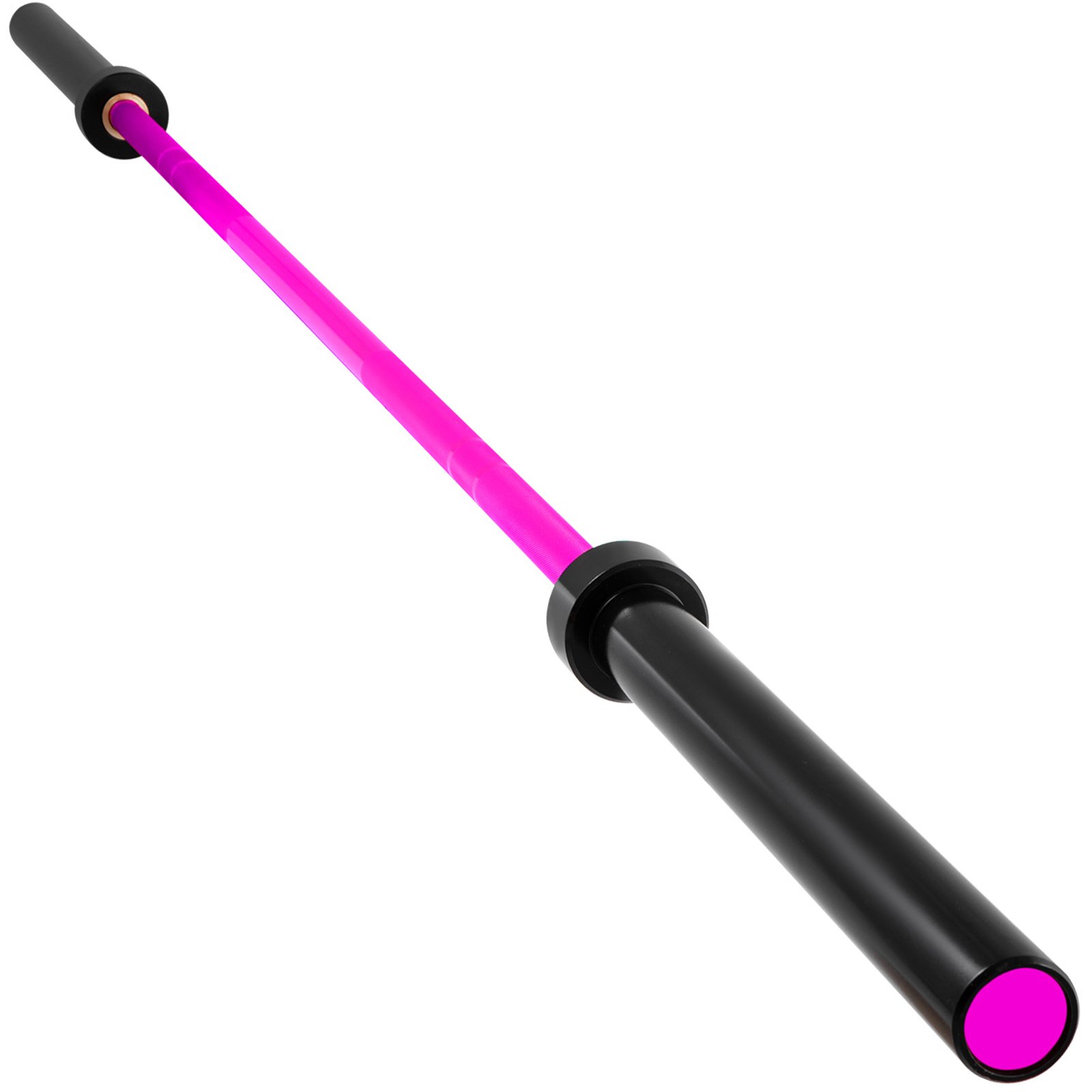VEVOR 2,2 m Olympic Barbell 20 kg Olympische Langhantel Heben Fitness Training für Gewichtheben Powerlifting Heben Squat Bankdrücken Stange mit Schnallen und Klemmen(Pink)