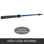 VEVOR 2 m Stange mit Schnallen und Klemmen  Barbell 15 kg Olympische Langhantel Heben Fitness Training für Gewichtheben Powerlifting Heben Squat Bankdrücken (Blau)