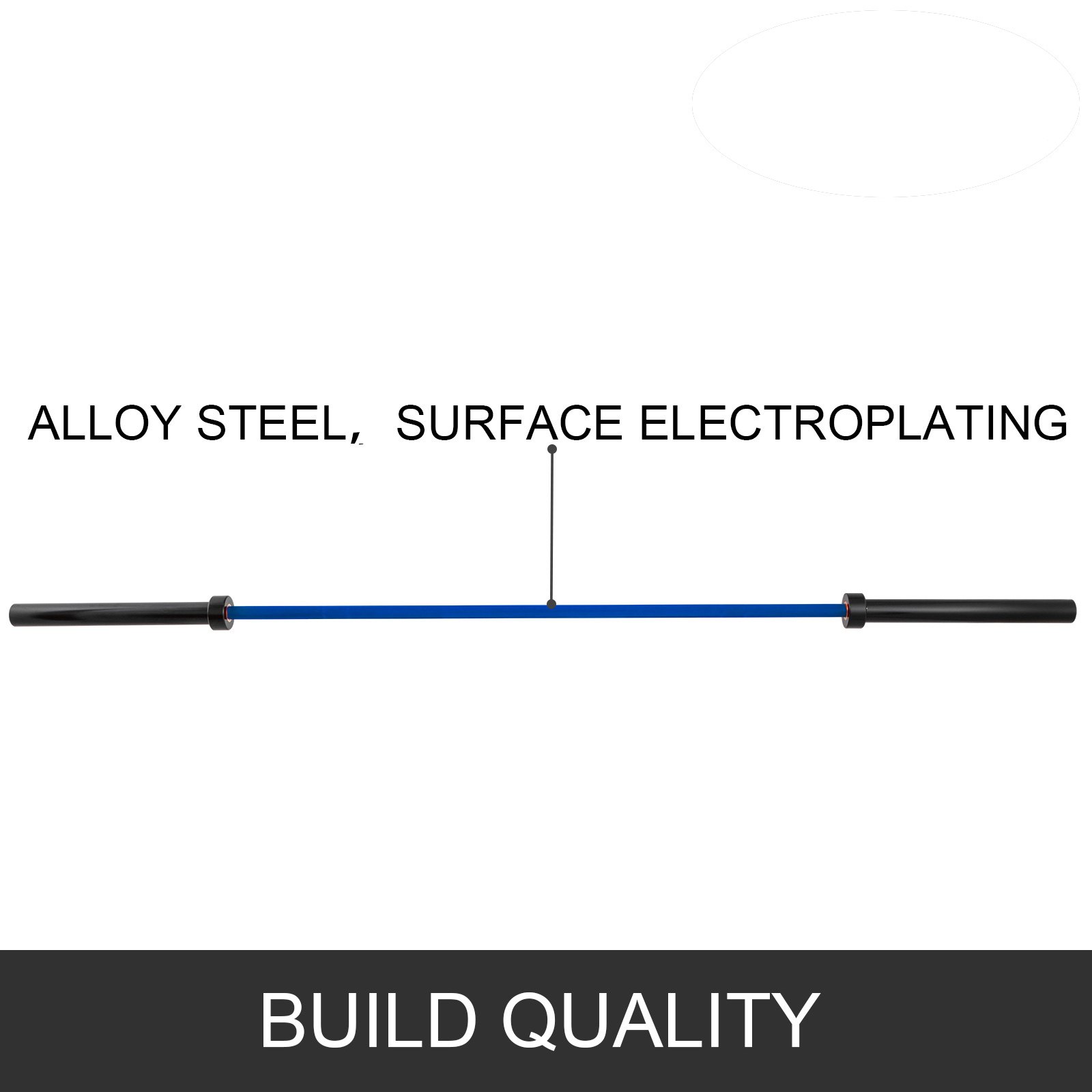VEVOR 2 m Stange mit Schnallen und Klemmen  Barbell 15 kg Olympische Langhantel Heben Fitness Training für Gewichtheben Powerlifting Heben Squat Bankdrücken (Blau)