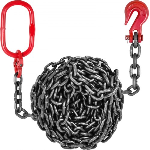 10mm X3m Anschlagkette Kettengehänge Bergbau Bruchlast 29760lb Einlänghaken