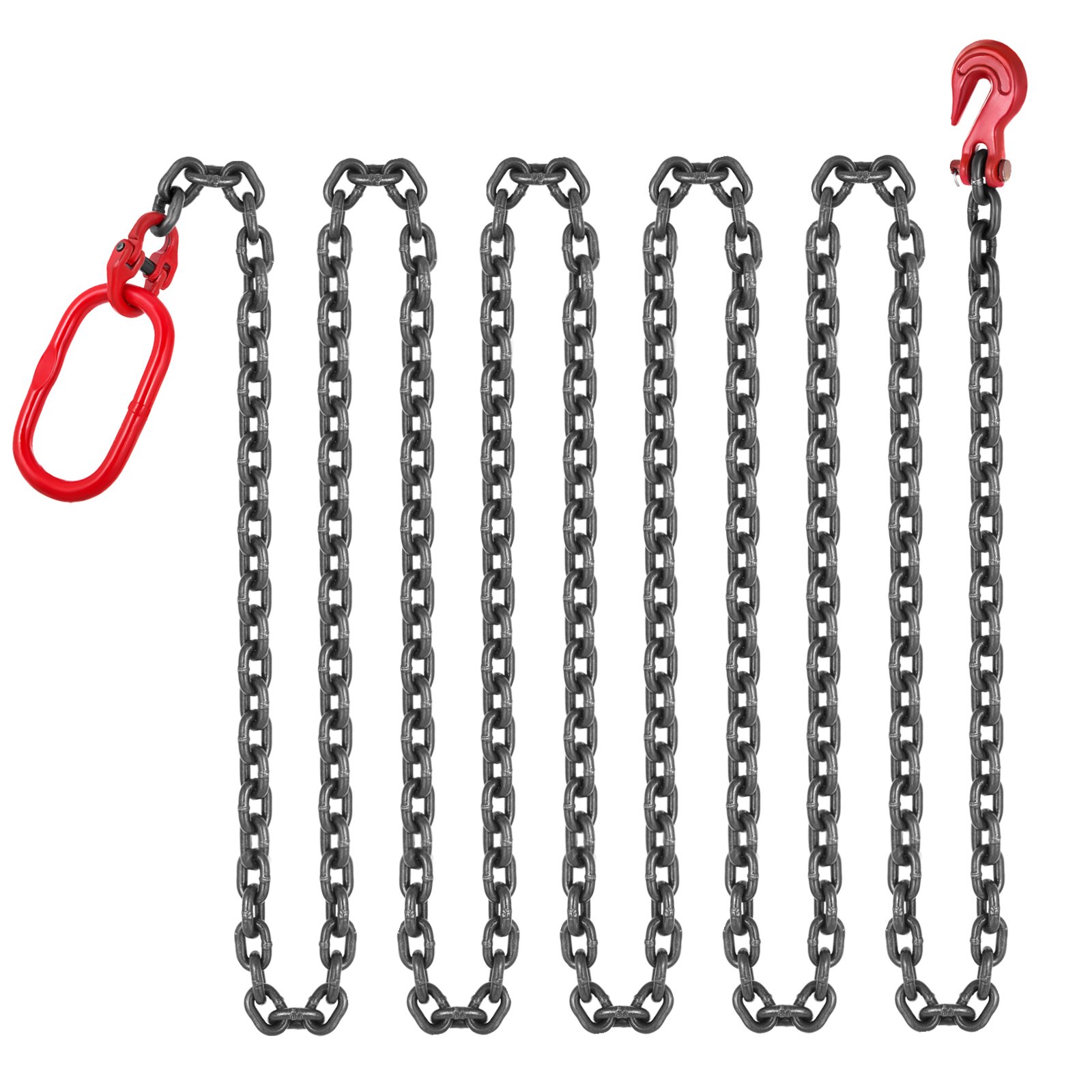 10mm X3m Anschlagkette Kettengehänge Bergbau Bruchlast 29760lb Einlänghaken