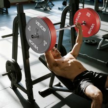 VEVOR Langhantelstange verchromte Zugstange 120 cm mit geriffeltem Griff für Krafttraining Gewichtheben Kniebeugen Kreuzheben Bankdrücken, Hantelstange für 5 cm Hantelscheiben mit 227 kg Tragkraft