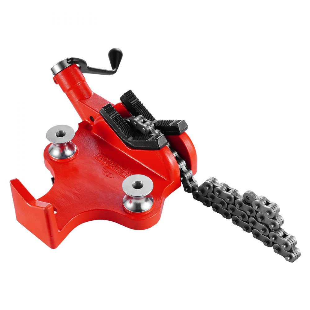 VEVOR Kettenrohrschraubstock, Rohrkapazität 12,7-203,2 mm, robuste 880 mm lange Kette & Gusseisenbasis, Rohrklemmung in Industriequalität für Sanitärinstallationen, Autoreparaturen, Metallverarbeitung