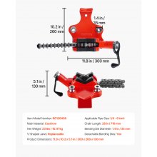 VEVOR Kettenschraubstock Rohrschraubstock Kettenspannvorrichtung 6,35-152,4mm