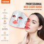 VEVOR LED-Gesichtsmaske 7 Farben Lichttherapie mit 850 nm NIR Anti-Aging-Falten