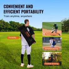 VEVOR 246 x 150,5 x 250 cm Fußballtrainer-Wurfnetz, Trainings-Wurfziel-Übungsnetz mit 5 Zieltaschen, Knotenloses Netz, inkl. Bogenrahmen & Tragbarer Tragetasche, QB-Wurfgenauigkeit