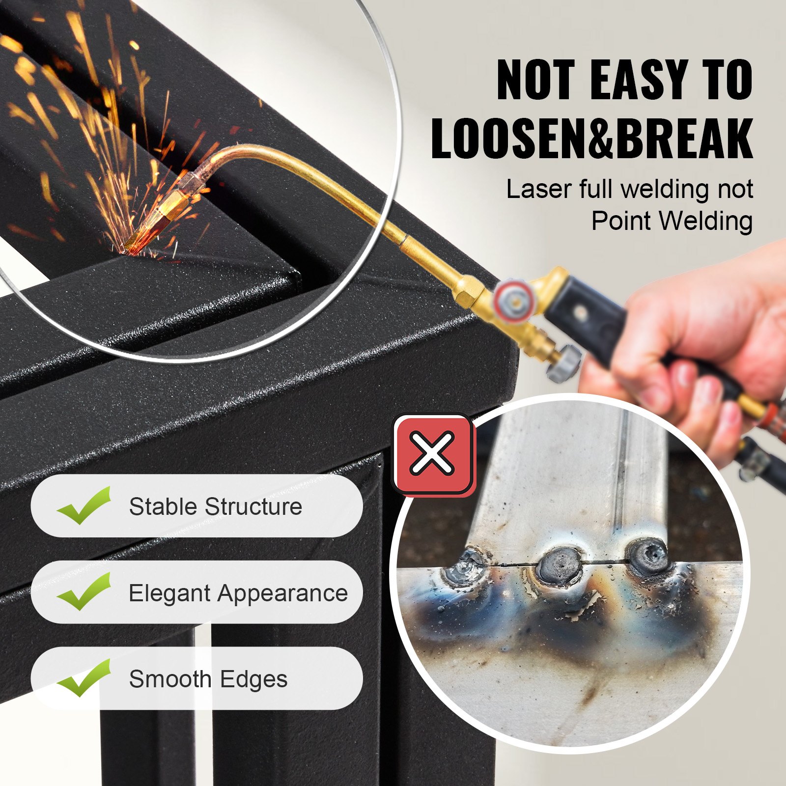 VEVOR Hundekäfig 119x81x99cm Hundebox aus rostfreiem verzinktem Rohr mit elektrostatischer Lackierung Hundegitterbox mit 3 Türen und abnehmbarer Auffangschale Hundetransportbox Transportkäfig