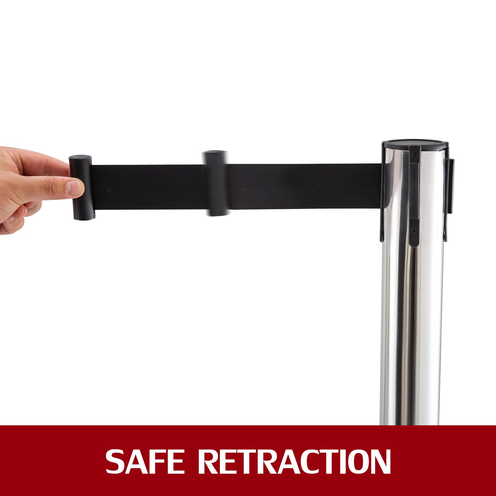 Absperrung Abgrenzungsständer Bahnhöfen Seil Einkaufszentrum Schwarz Gurt