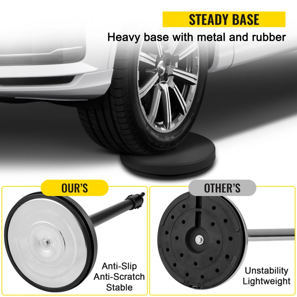 VEVOR Crowd Control Bollard, Plastic Post, Crowd Control System, 8-piece (four pairs), Retractable Belt, Black, with Metal Base for Airports and Exhibition Spaces