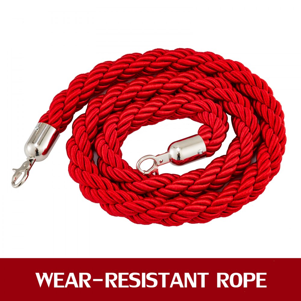 Absperrung 3 Abgrenzungsständer "vip" Personenleitsystem 2 Rote Kordeln