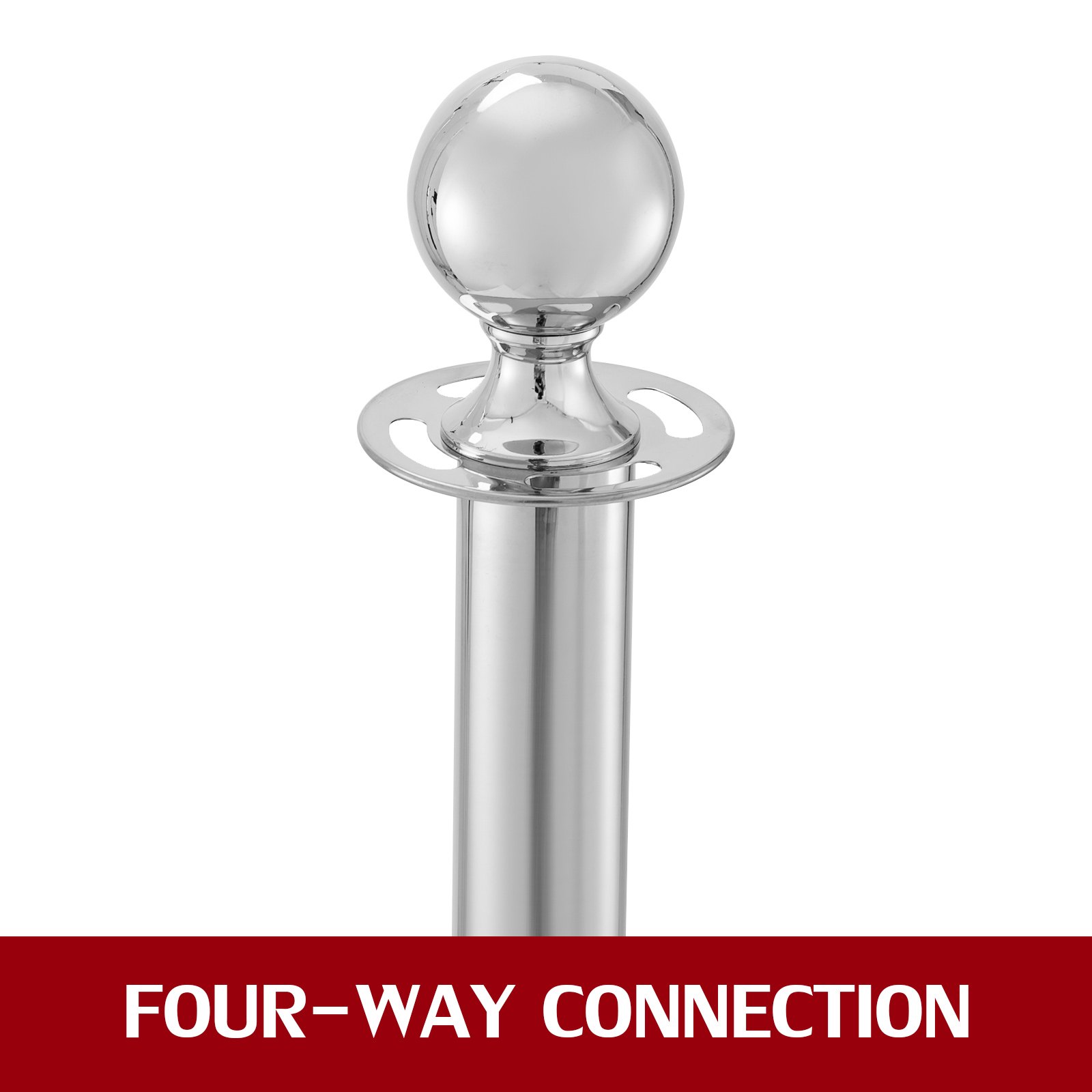 Absperrung 3 Abgrenzungsständer "vip" Personenleitsystem 2 Rote Kordeln