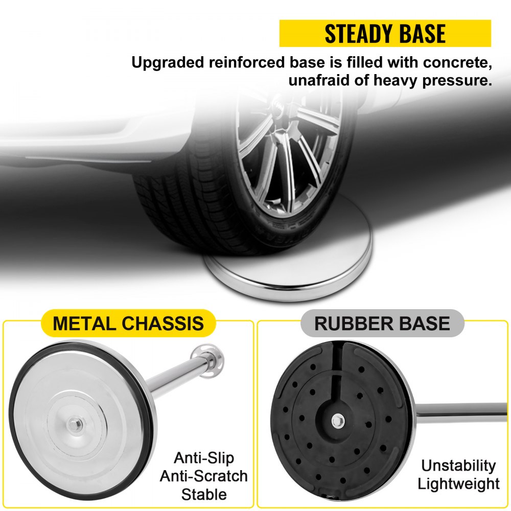 VEVOR Crowd Control-Stütze, 2-teiliges Set, Rungen-Set mit 1,5 m schwarzem Samtseil, silberne Crowd Control-Barriere mit stabilem Beton und Metallsockel – einfache Montage