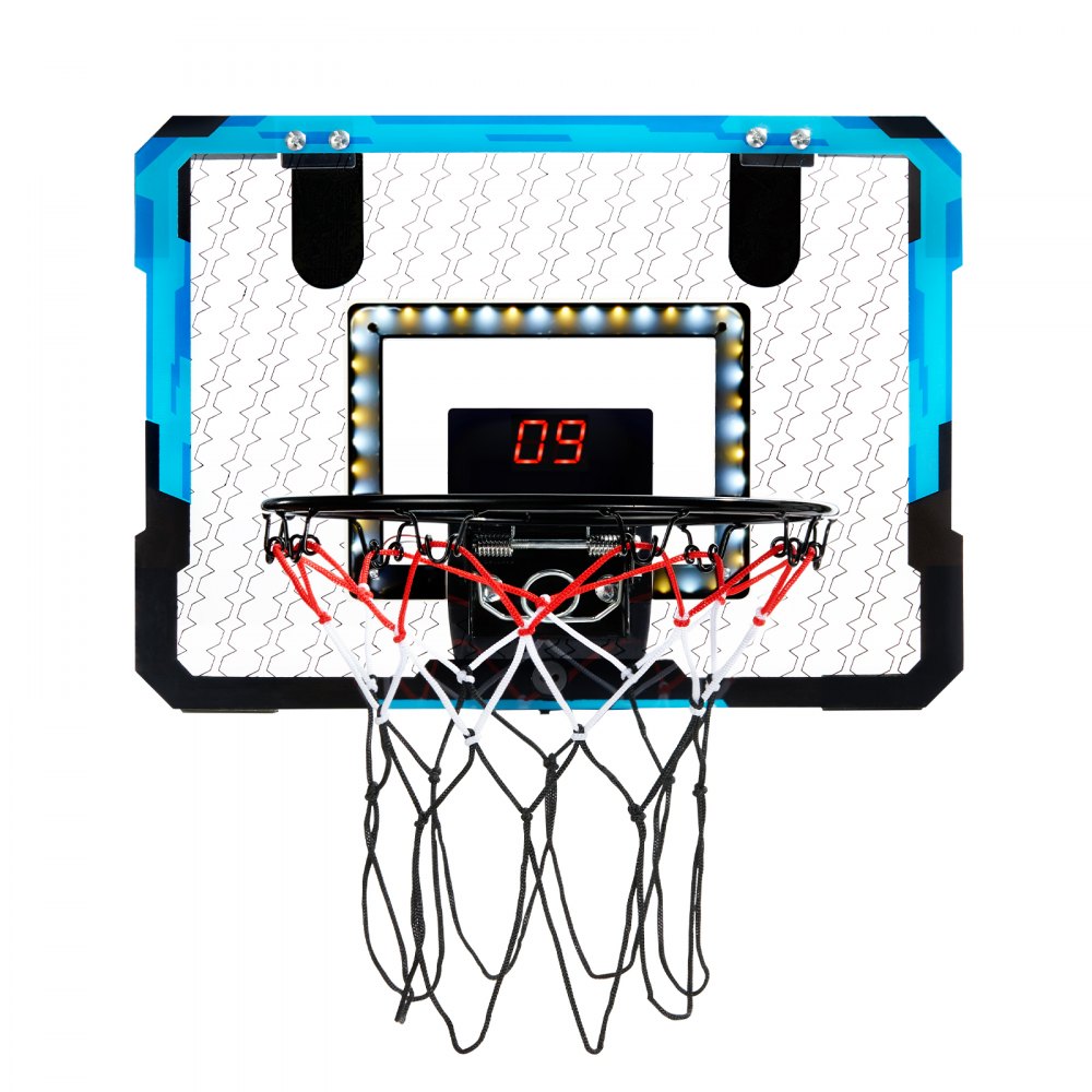 VEVOR Basketballkorb Indoor Set, Mini-Basketballkorb mit elektronischer Anzeigetafel, Punktezähler- und Musikbegleitfunktion, LED-Licht, Ideal für den Innenbereich für Kinder ab 3 Jahren