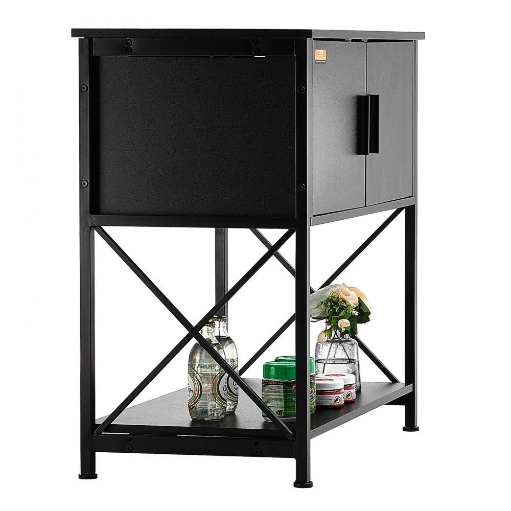 VEVOR Aquariumständer, 29 Gallonen Fischtankständer, 730 x 420 x 762 mm Schildkrötentankständer aus Stahl & MDF, 110 kg Tragkraft, Reptilientankständer mit Lagerschrank und Eingebettetem Netzteil