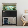 VEVOR Aquarium Stand, 29 Gallon Fish Tank Stand, 730 x 420 x 762 mm Turtle Tank Stand Made of Steel & MDF, 110 kg Load Capacity, Reptile Tank Stand with Storage Cabinet and Embedded Power Supply