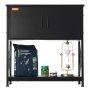 VEVOR Aquarium Stand, 29 Gallon Fish Tank Stand, 730 x 420 x 762 mm Turtle Tank Stand Made of Steel & MDF, 110 kg Load Capacity, Reptile Tank Stand with Storage Cabinet and Embedded Power Supply