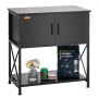 VEVOR Aquarium Stand, 29 Gallon Fish Tank Stand, 730 x 420 x 762 mm Turtle Tank Stand Made of Steel & MDF, 110 kg Load Capacity, Reptile Tank Stand with Storage Cabinet and Embedded Power Supply