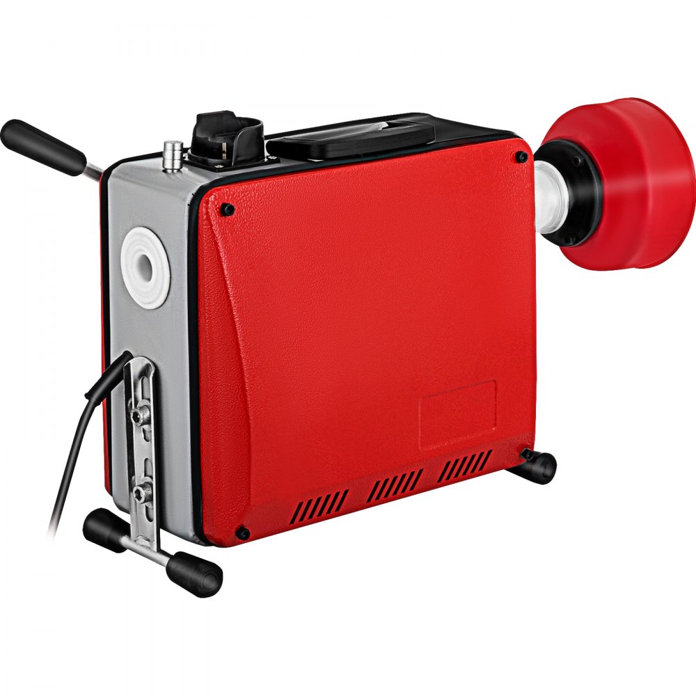 VEVOR Rohrreinigungsmaschine 390W Rohrreinigungsgerät Spirale 15 mm x 13 mm kompakter elektrische Abflussreiniger mit 8 auswechselbare Messer Schiebehülsenwerkzeug 1750 RPM für die Rohrinstallation