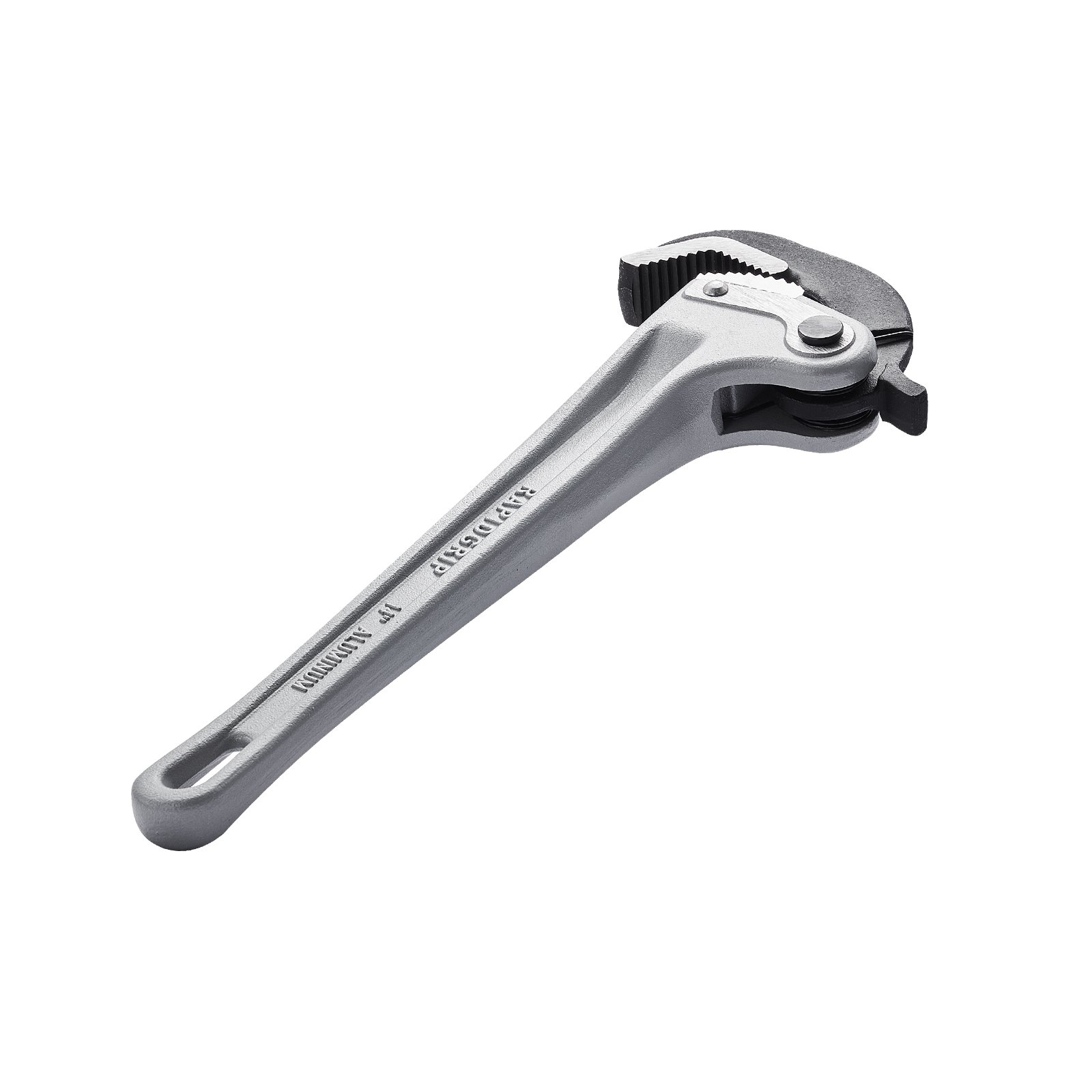 VEVOR Pipe Wrench, 14 Inch Straight Aluminum Pipe Wrench, Automatic Jaw Adjustment, Adjustable Plumbing Wrench, Easy to Carry, Ergonomic Handle, Hanging Design, for Water Pipes