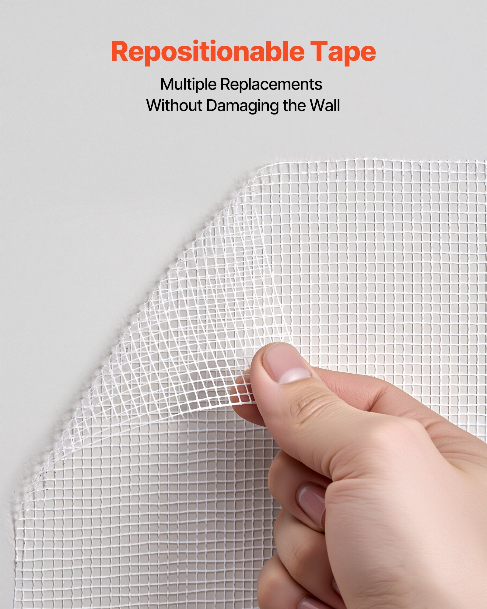 VEVOR Fugenband, 150 mm B x 30 m L, 12 Rollen, selbstklebendes Fiberglas-Trockenbau-Reparaturband, Gewebeband für Reparatur- & Spachtelarbeiten, für eine glatte, ebene Wandoberfläche