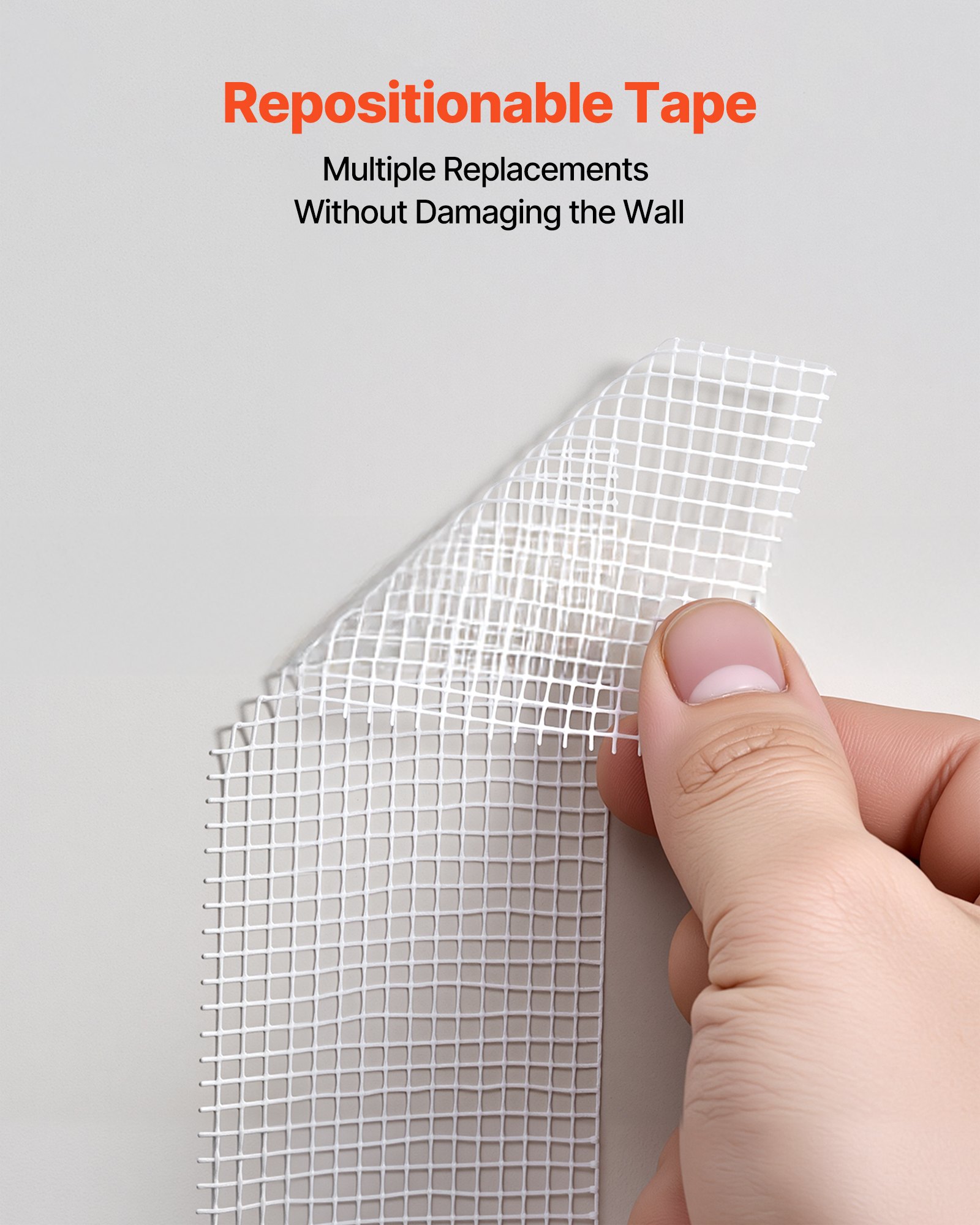 VEVOR Fugenband, 50 mm B x 45 m L, 36 Rollen, selbstklebendes Fiberglas-Trockenbau-Reparaturband, Gewebeband für Reparatur- & Spachtelarbeiten, für eine glatte, ebene Wandoberfläche