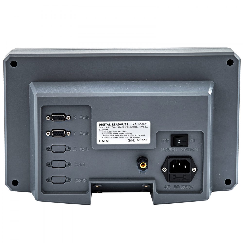 VEVOR 2 Axis Digital Readout Dro for Milling Lathe Machine Linear Scale Linear Encoder, 0.05 µm to 2 µm Resolutions TTL Input Signal with High Precision, Robust Casing and Stable Measurement