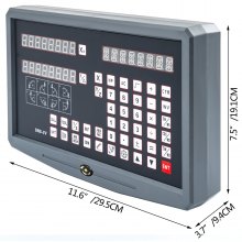 VEVOR 2-Achsen-Digitalanzeige-Dro für Fräsdrehmaschine linearer Maßstab Encoder