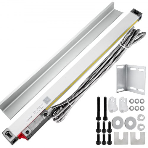 VEVOR Linearmaßstab 400mm, Linear Scale Set Lineare Skala 50mA, Lineare Elektronische Waage Elektronisches Lineal 5V DC, Linear Scale Drehmühle Digital