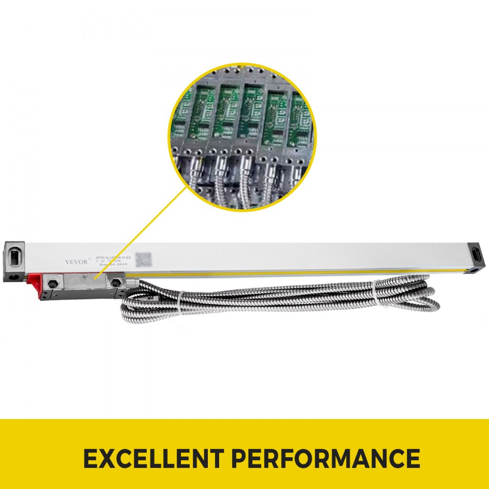 VEVOR Linearmaßstab 400mm, Linear Scale Set Lineare Skala 50mA, Lineare Elektronische Waage Elektronisches Lineal 5V DC, Linear Scale Drehmühle Digital