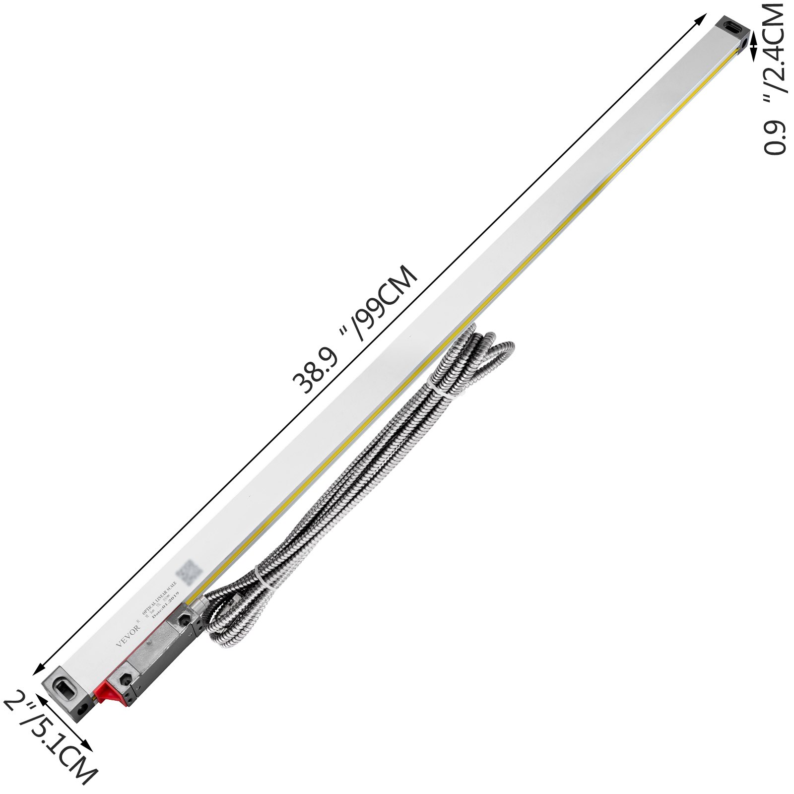 VEVOR Linearmaßstab 850mm, Linear Scale Set Lineare Skala 50mA, Lineare Elektronische Waage Elektronisches Lineal 5V DC, Linear Scale Drehmühle Digital