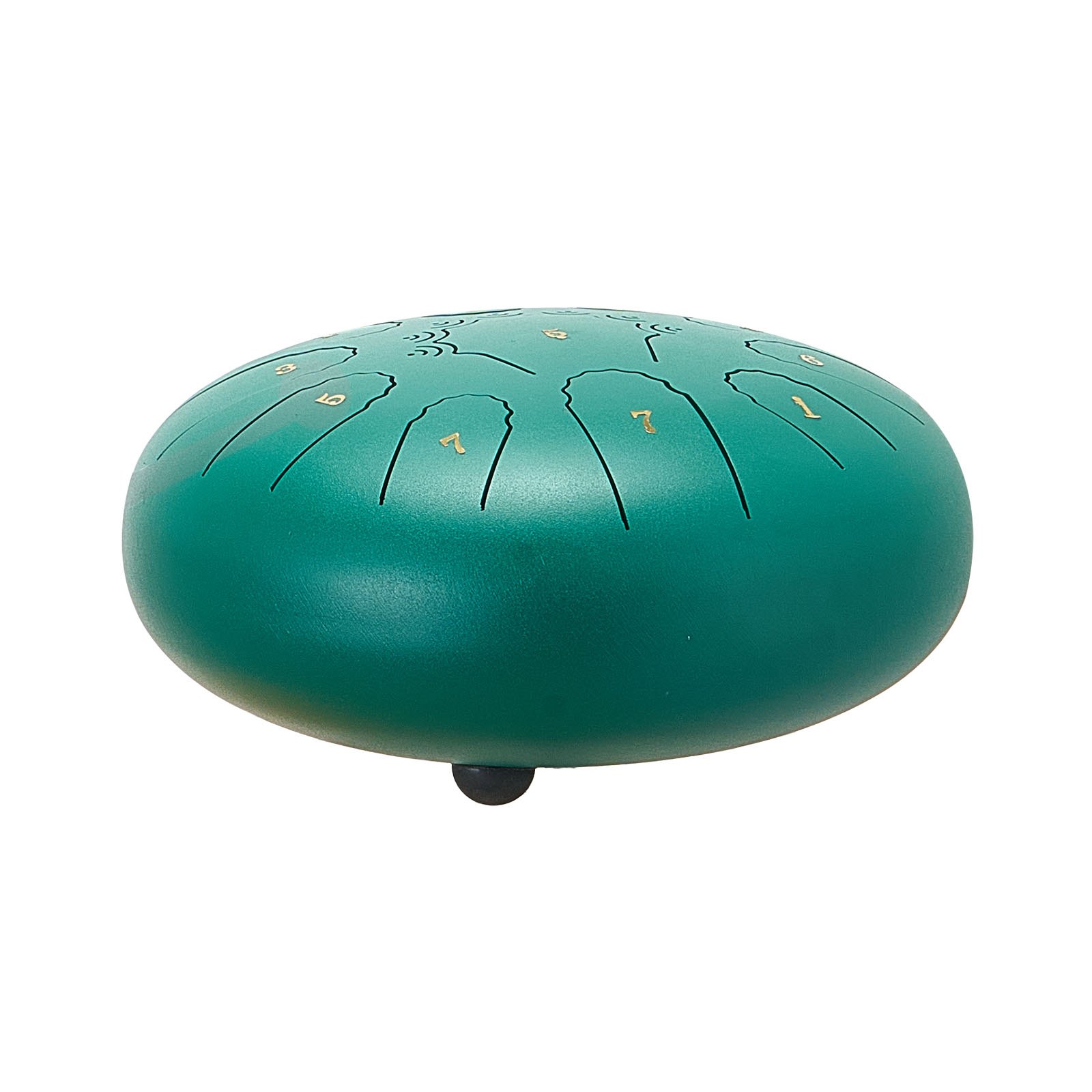 VEVOR Stahltrommel, Ø254 mm 11 Tönen, Regentrommel, C-Dur, mit Notenbuch & Schlägeln, Perkussionsinstrument für Meditation, Yoga & musikalische Anfängerausbildung, Steel Tongue Drum Grün