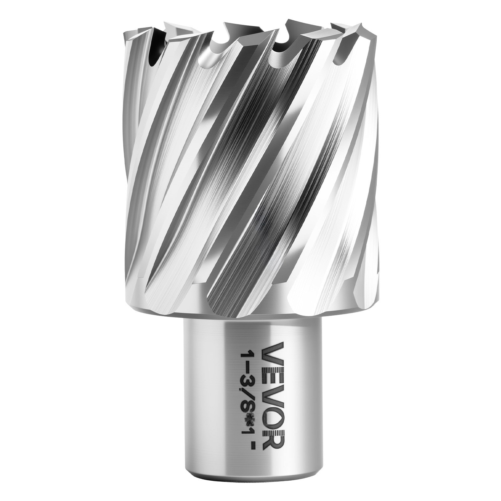 VEVOR HSS-Kernbohrer Weldon-Schaft 16-tlg. Magnetbohrer 11,11–34,92 mm Schnittdurchmesser, 14 Bohrer mit 2 Zentrierstiften, 25,4 mm Schnitttiefe, Kunststoffkoffer, für Magnetbohrmaschinen Aluminium