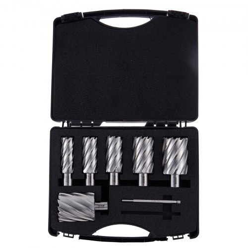 OSCARBIDE Ringschneider-Set 13-teilig - 2,5 Cm Schnitttiefe, 3/4 Zoll Weldon-Schaft, Für Magnetische Bohrmaschine Inkl. 2 Pilotstifte