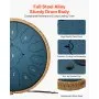 VEVOR Zungentrommel, Ø305 mm, 13 Töne, Regentrommel, C-Dur, mit Notenbuch & Schlägeln, Perkussionsinstrument für Meditation, Yoga & musikalische Anfängerausbildung, Steel Tongue Drum Marineblau