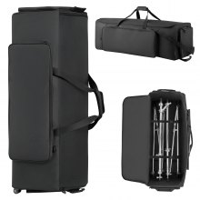 VEVOR Schlagzeugtasche, Drummer Hardware Bag, 1020x470x330 mm, mit verstellbaren Schulterriemen, Rollen & 4 Außentaschen, wasserabweisend & gepolstert, sicherer Transport von Equipment & Instrumente
