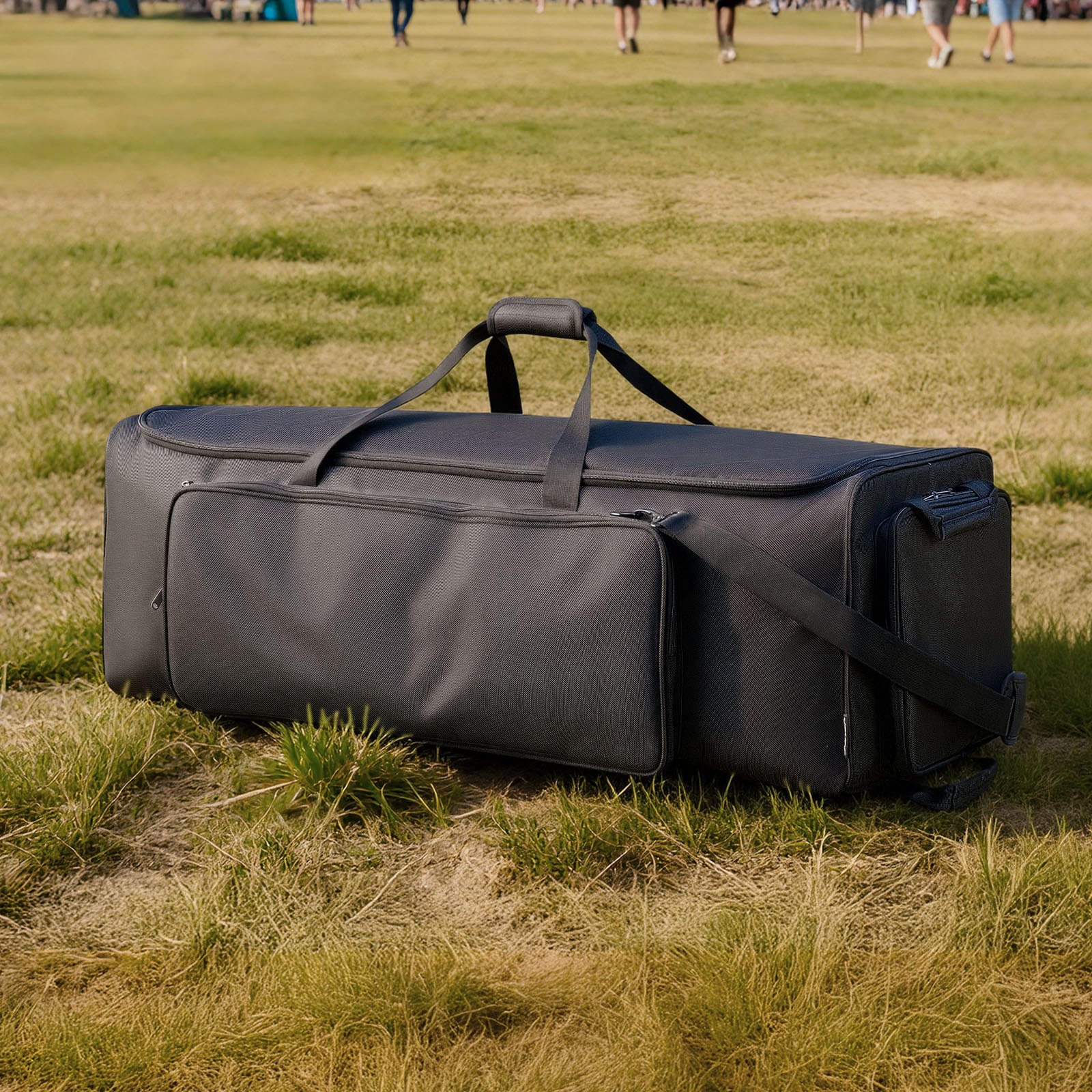 VEVOR Schlagzeugtasche, Drummer Hardware Bag, 1020x470x330 mm, mit verstellbaren Schulterriemen, Rollen & 4 Außentaschen, wasserabweisend & gepolstert, sicherer Transport von Equipment & Instrumente