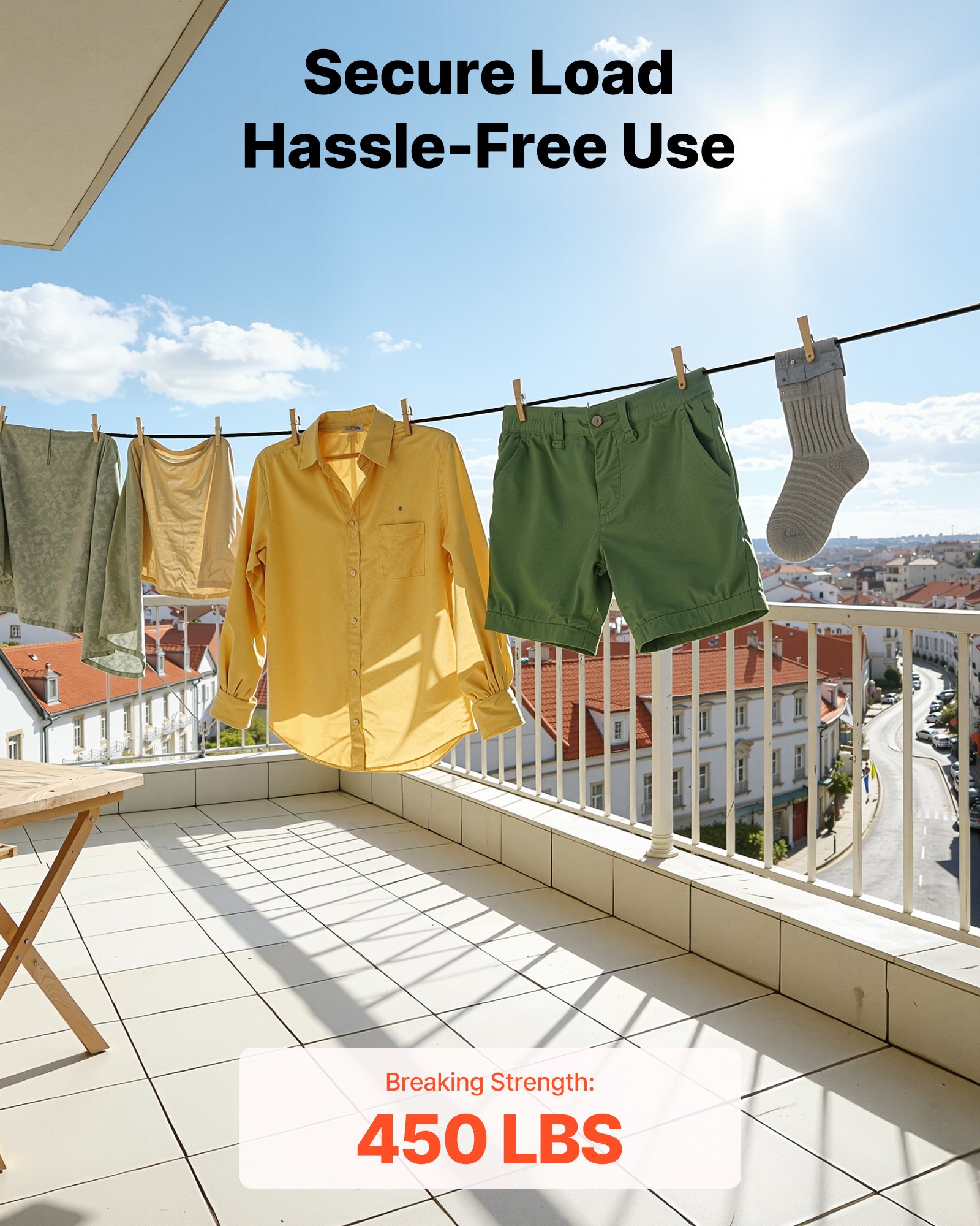 VEVOR Edelstahldrahtseil φ2,38 mm 50,3 m Länge, Drahtseil aus Edelstahl 304 mit einer Bruchlast von 2 kN, 7x7 Litzen, Stahlseil für Terrassengeländer, Gartenspaliere, Lichterketten