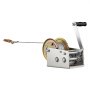 VEVOR Boat Winch, 1588 kg Hand Winch, Heavy Duty Manual Rope Crank with 10m Steel Wire, Portable Two-Way Ratchet, 2 Speed Switchable, Anti-Slip Handle Gear for Boat Trailer ATV Towing