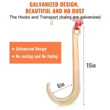 VEVOR V-Chain Bridle G80 Schleppkette mit RTJ-Haken, 9620 lbs Last, 5/16'' x 3'