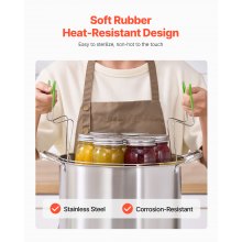VEVOR Einmachtopf Einkochtopf mit Gestell und Glasdeckel 19,86L Edelstahl