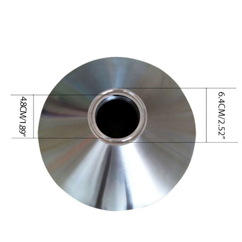 Edelstahl Trichter Trichtertank Lebensmittelqualität Pulverbeschichtet 64mm 40l