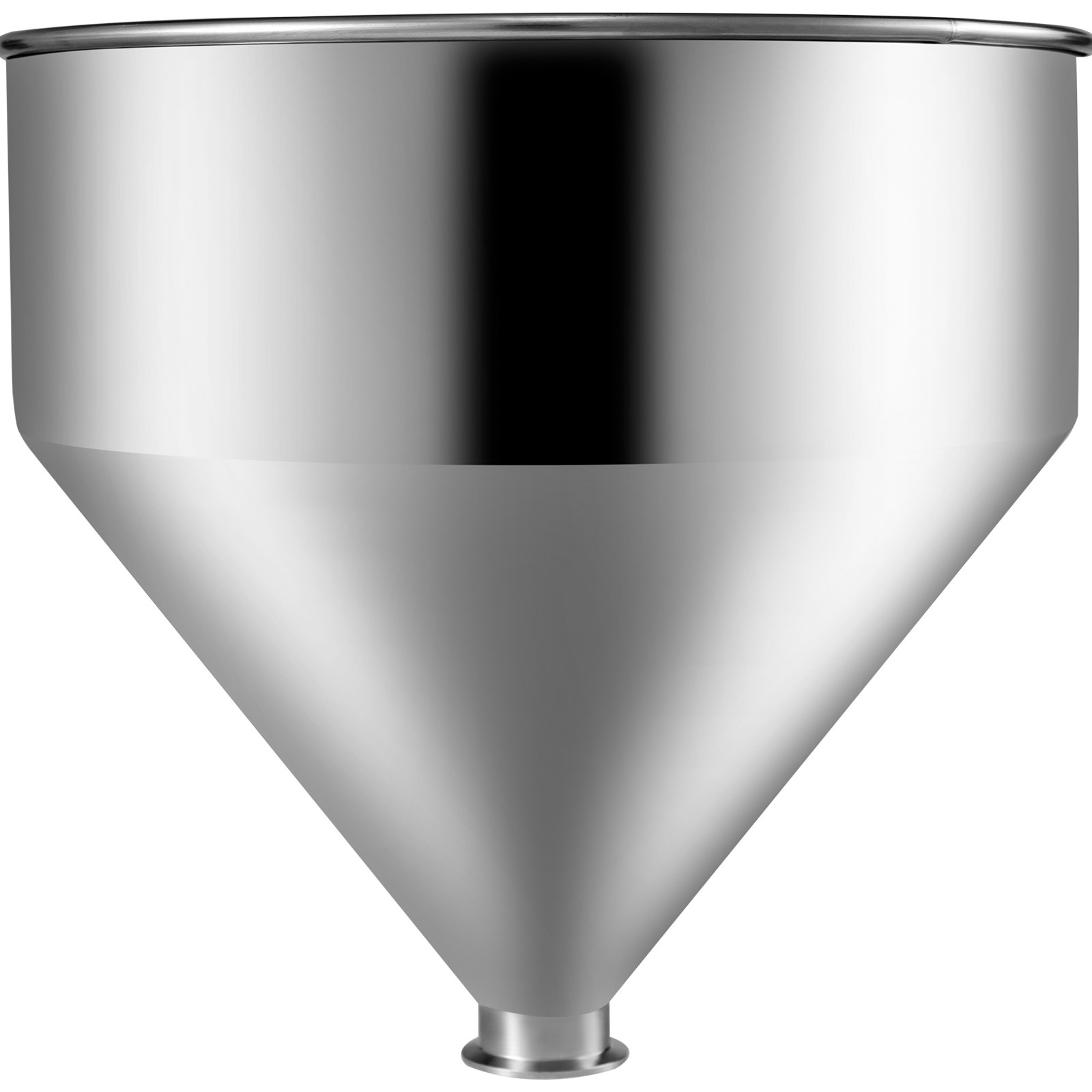 Edelstahl Trichter Trichtertank Lebensmittelqualität Pulverbeschichtet 64mm 40l
